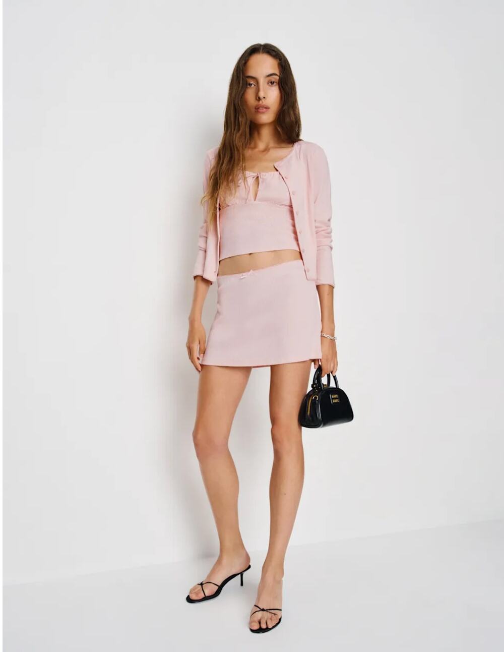 Reformation Pink Emily Knit Skirt (S)